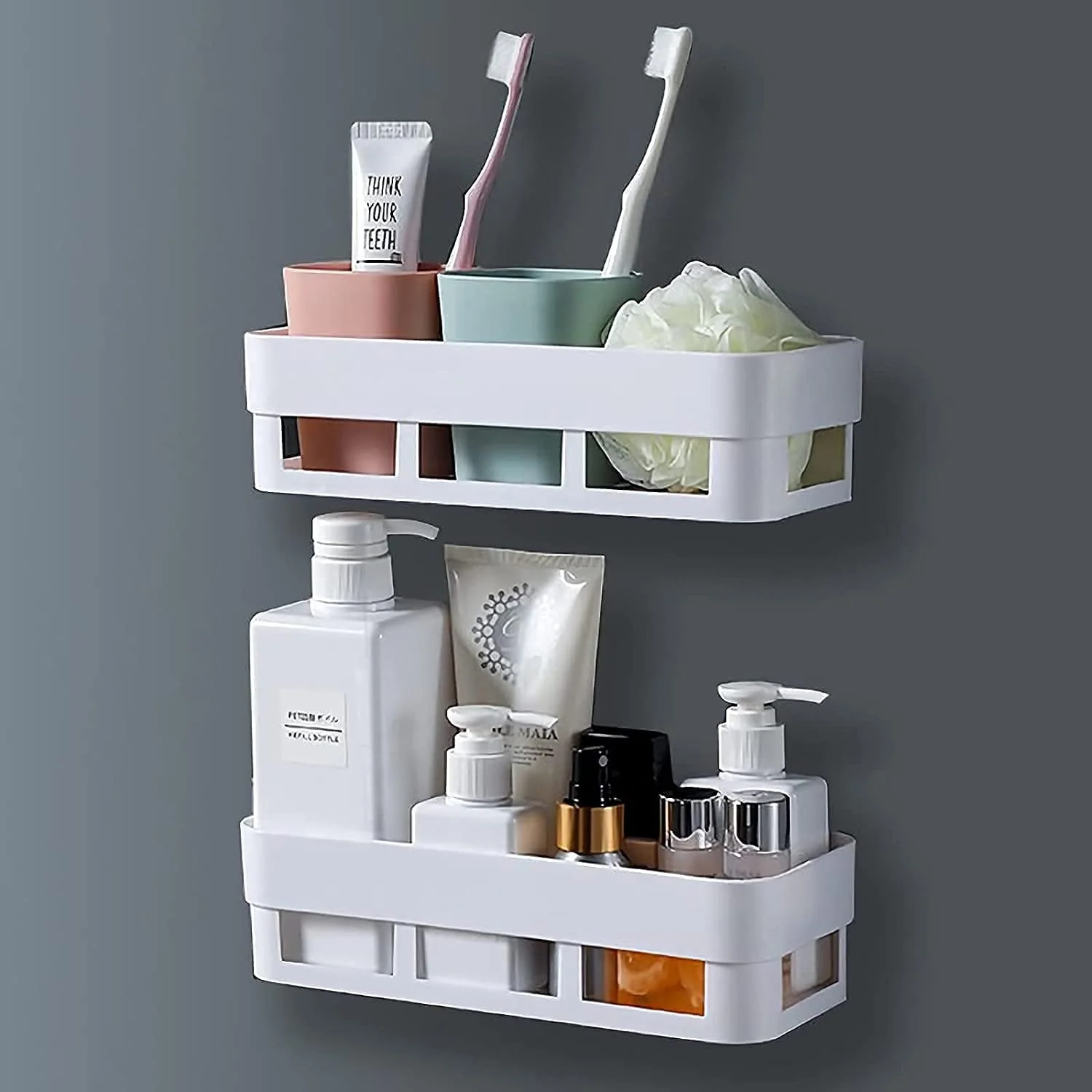 ABS Plastic Shower Corner Caddy Shelf with Wall-Mounted Suction Cup - Image 10