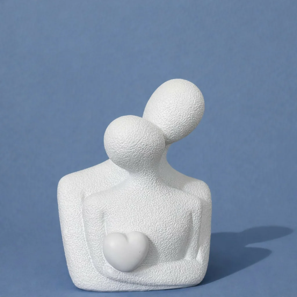 Abstract Couple Showpiece with Heart for Home, Table & Gift Decor - Image 3