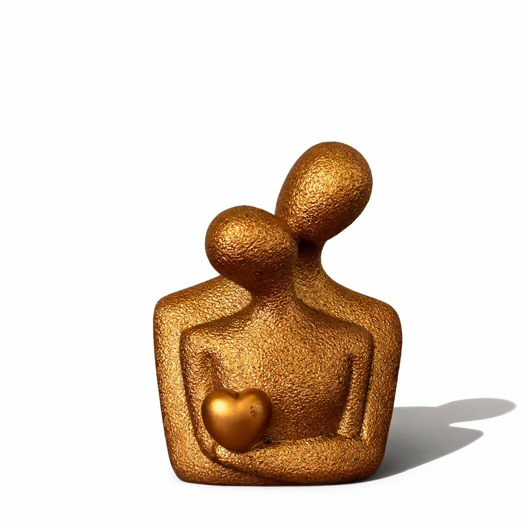 Abstract Couple Showpiece with Heart for Home, Table & Gift Decor - Image 4