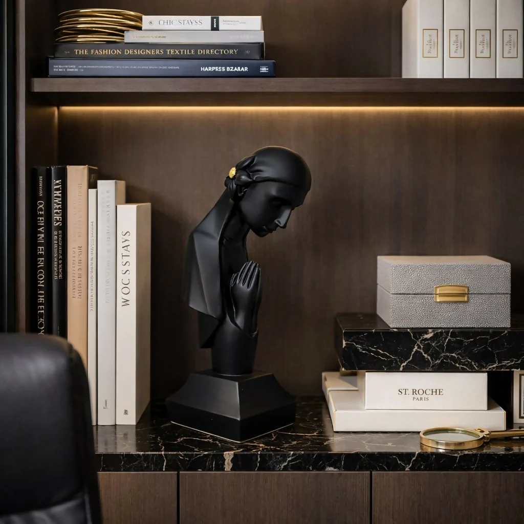 Abstract Praying Lady Sculpture Decorative Home Showpiece - Image 2