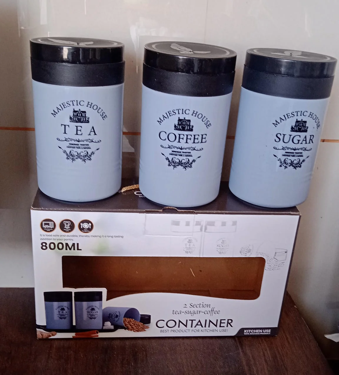 Airtight Containers – For Tea, Coffee, Sugar & More (3 Pcs Set) - Image 11