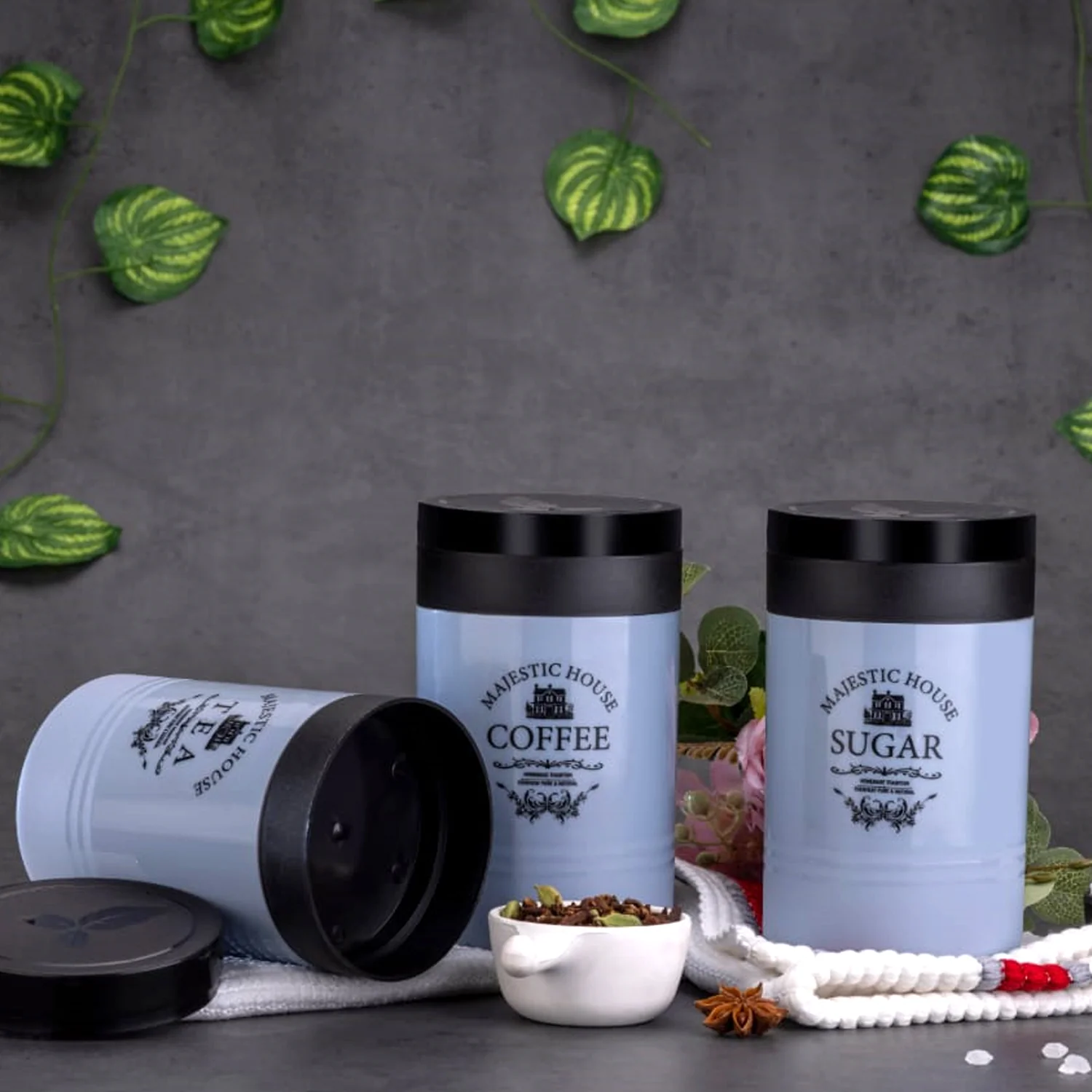 Airtight Containers – For Tea, Coffee, Sugar & More (3 Pcs Set) - Image 3