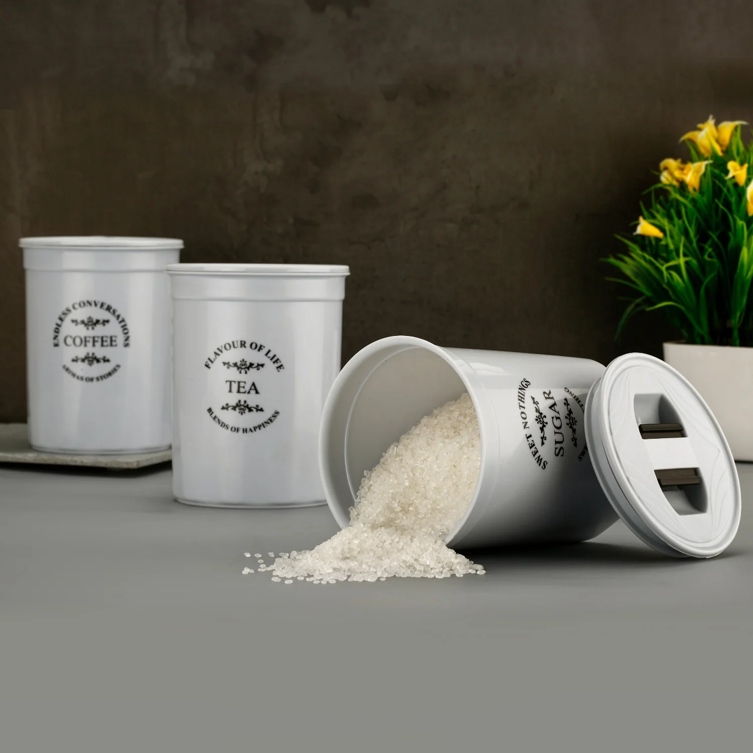 Airtight Containers – For Tea, Coffee, Sugar & More (3 Pcs Set) - Image 4