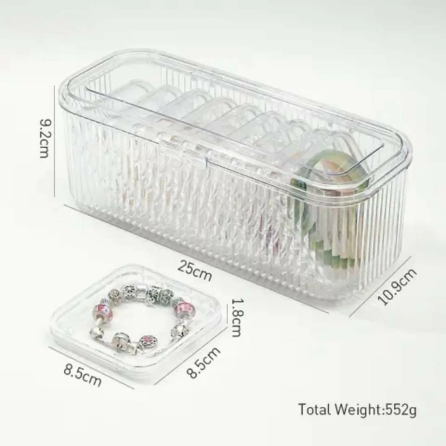Acrylic Jewellery container with 10 inner box - Image 2