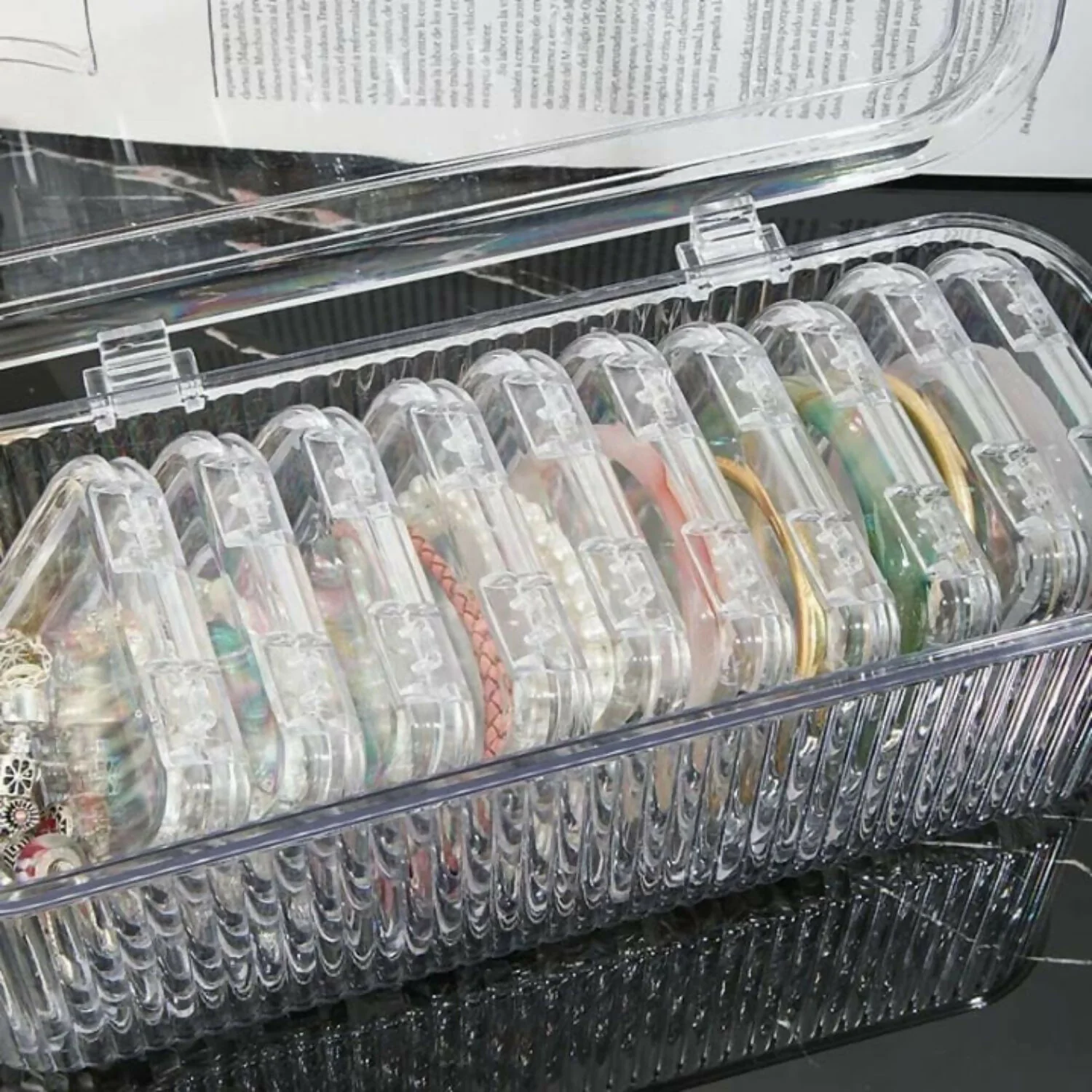 Acrylic Jewellery container with 10 inner box - Image 4