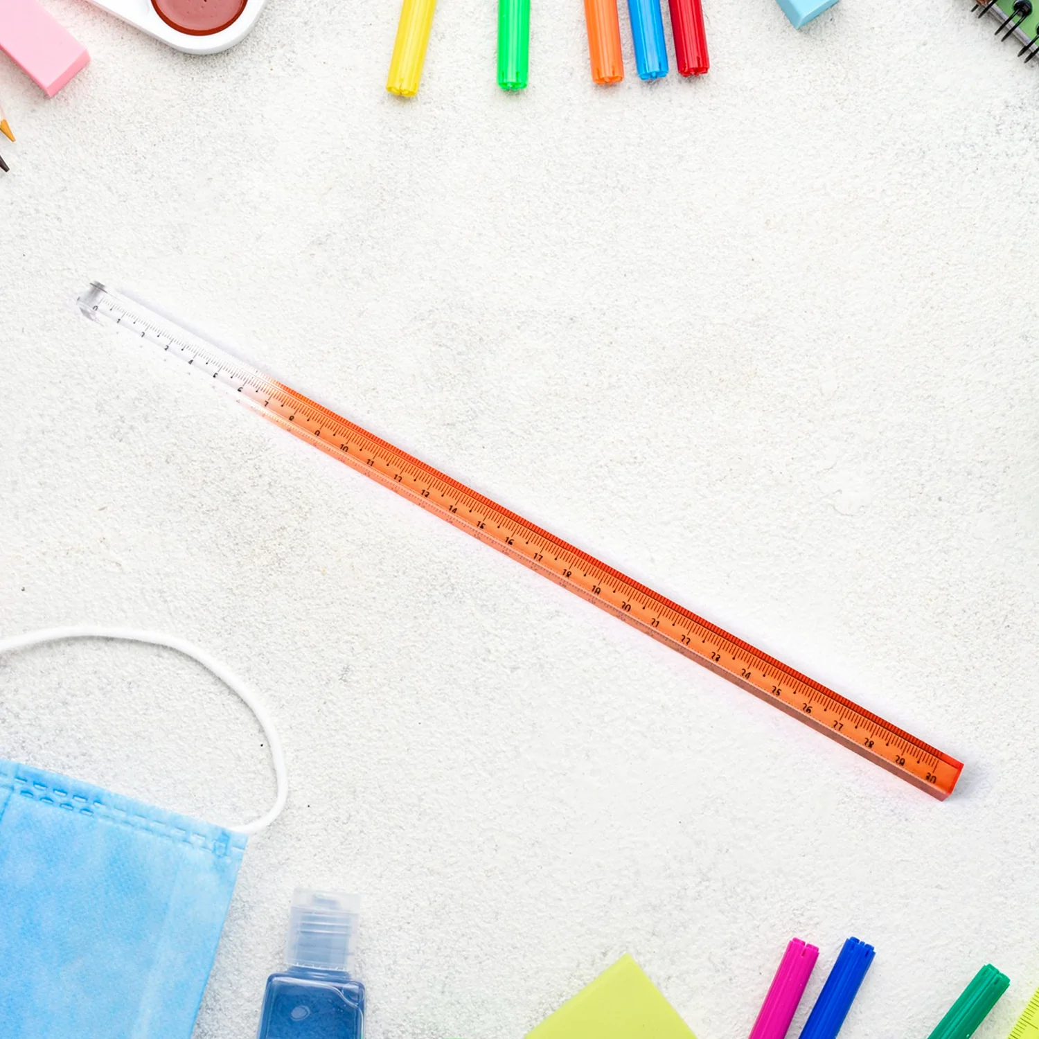 Acrylic Rulers, 30 cm Lengths, Set of Colourful Rulers Set (1 Pc) - Image 3