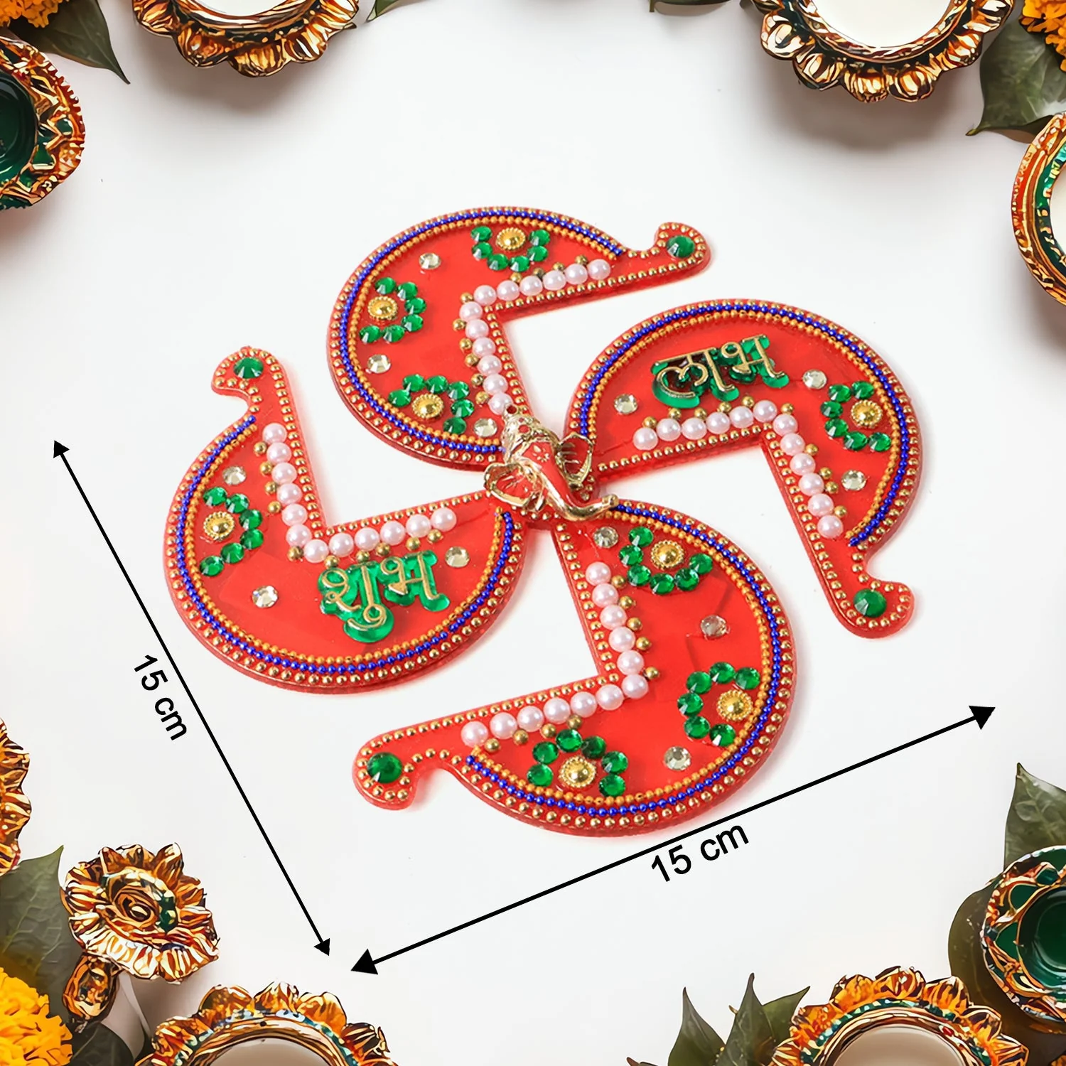Acrylic Swastik Shubh Labh Wall Hanging  (1 Pc) - Image 4