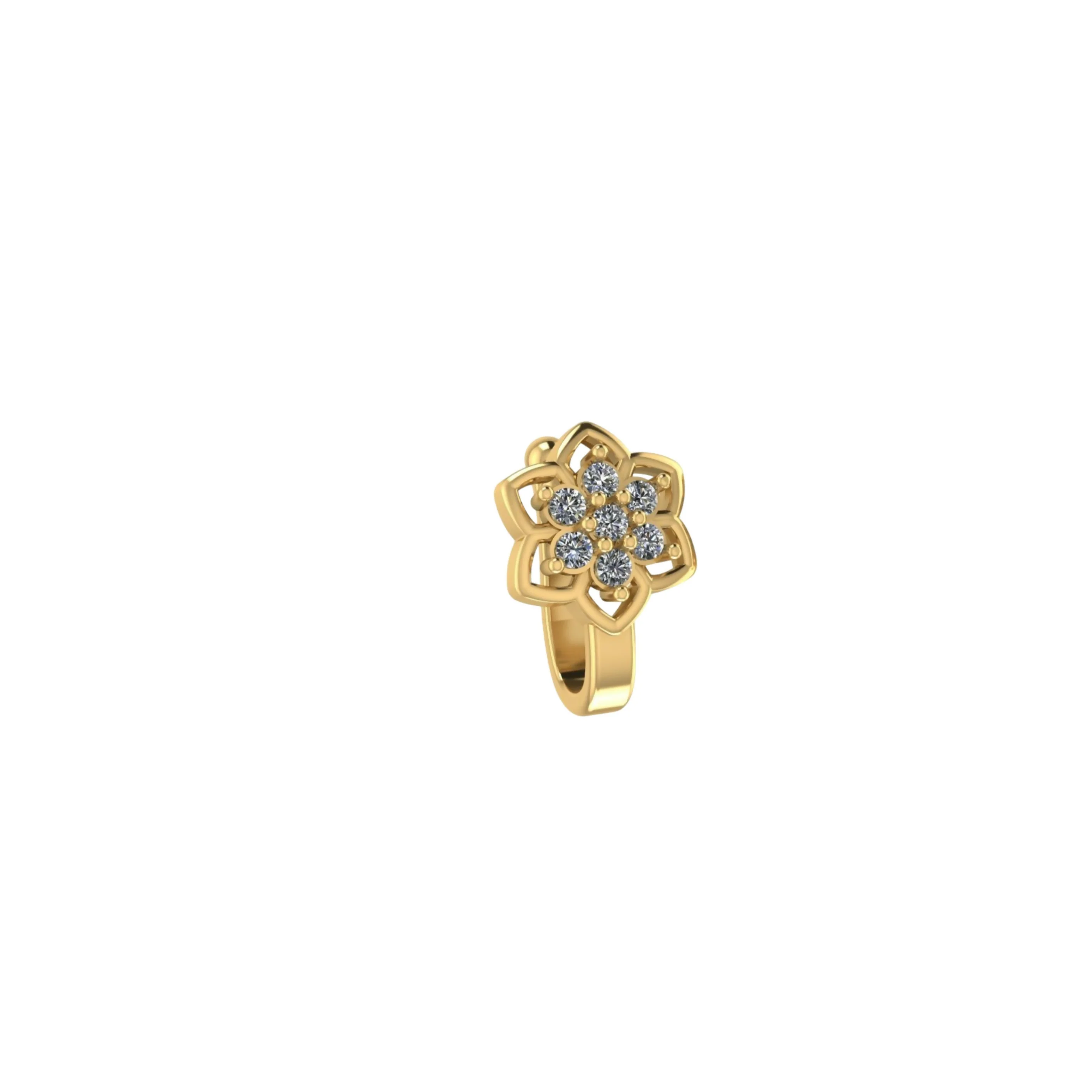 AD Stone Gold & Silver Tone Nose Clip Set - Image 2