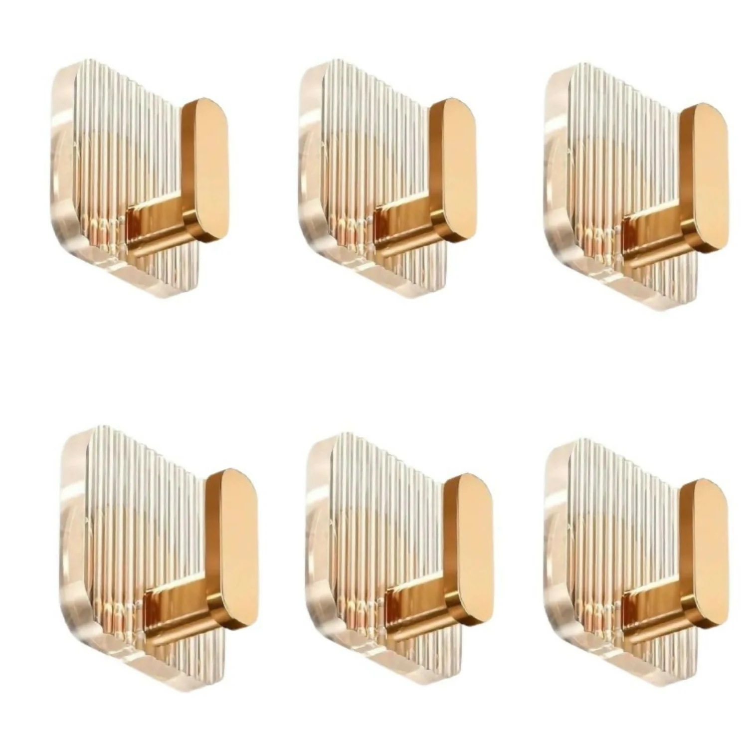 Adhesive Acrylic Towel Hooks pack of 4 - Image 5
