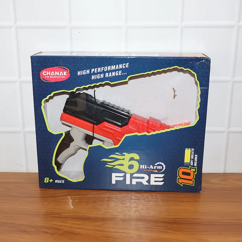 Aditi 6-Dart Slam-Fire Toy Gun Kids with Rotating Drum & Long-Range Shooting Power - Image 5