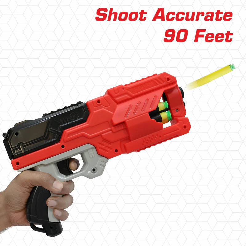 Aditi 6-Dart Slam-Fire Toy Gun Kids with Rotating Drum & Long-Range Shooting Power - Image 7