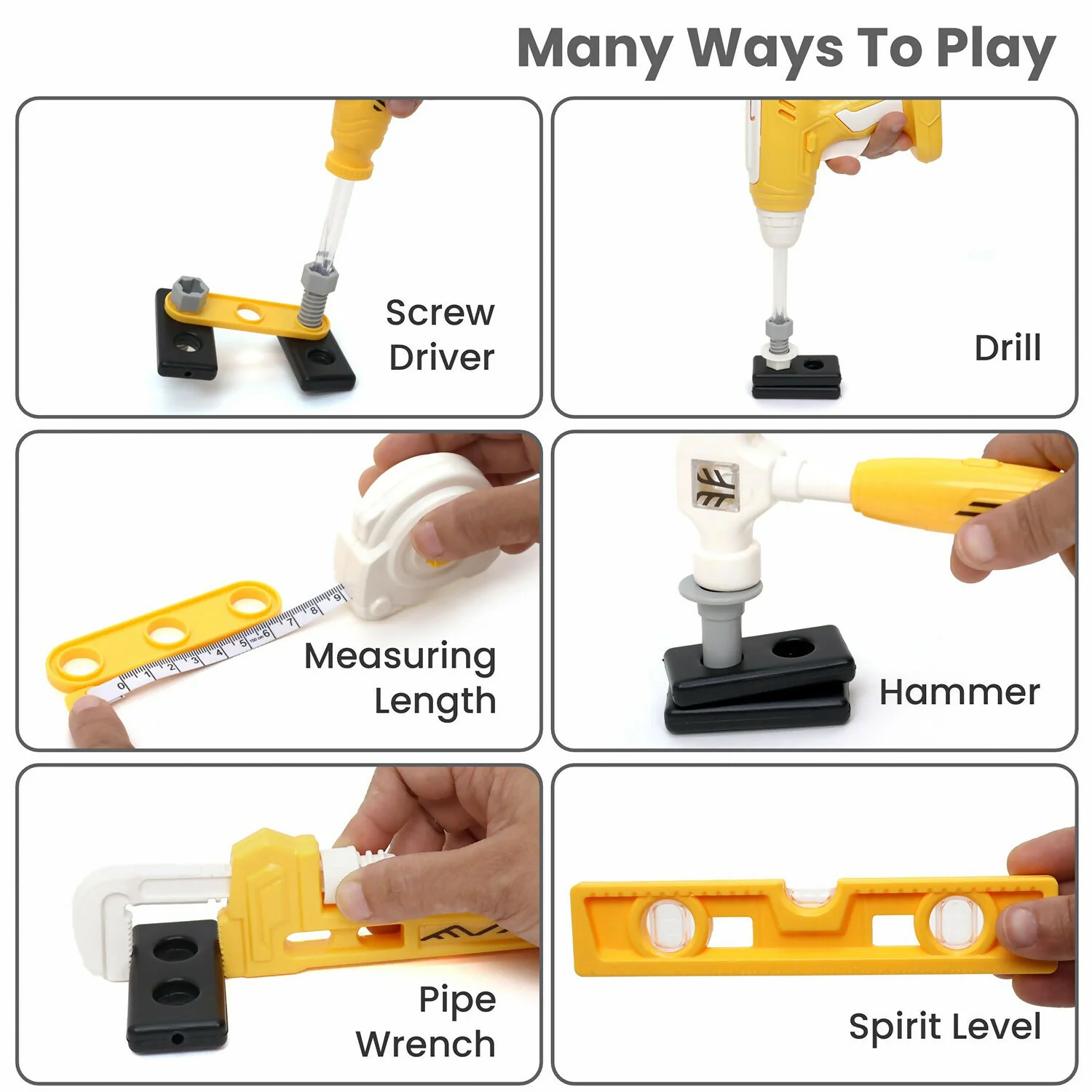 Aditi Big Plastic Luxury Tool Trolley Kit Toy with Briefcase and Accessories for Kids - Image 9