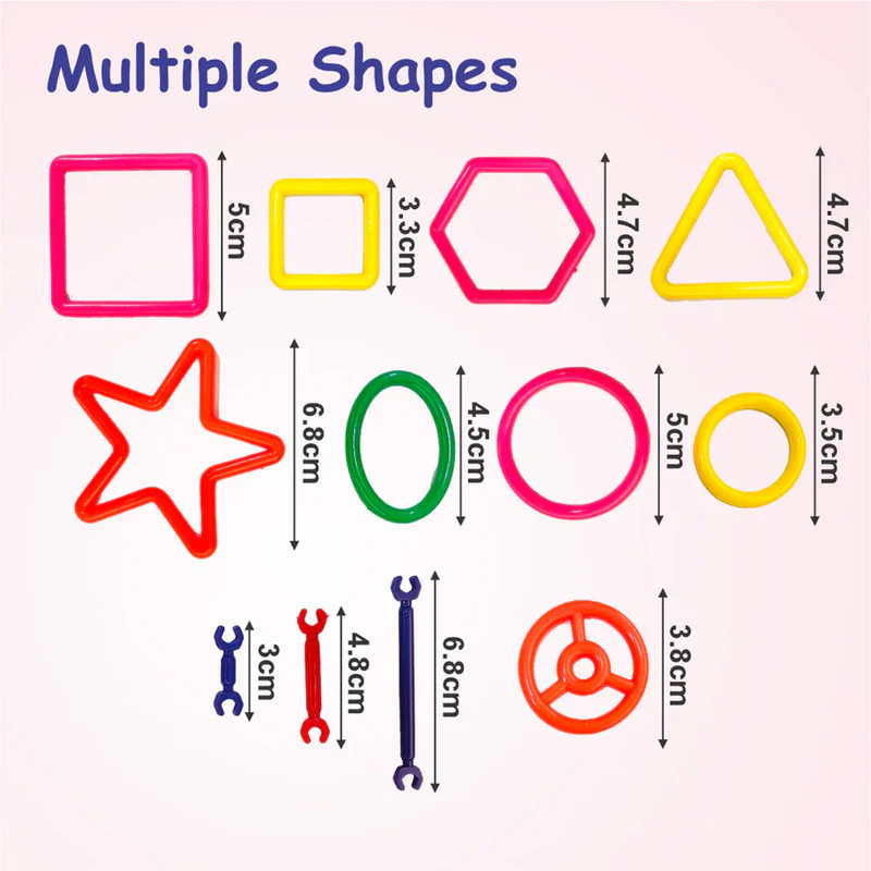 Aditi Creative Stick Building Set for Kids with Colorful Shapes & Connectors Kit - Image 2
