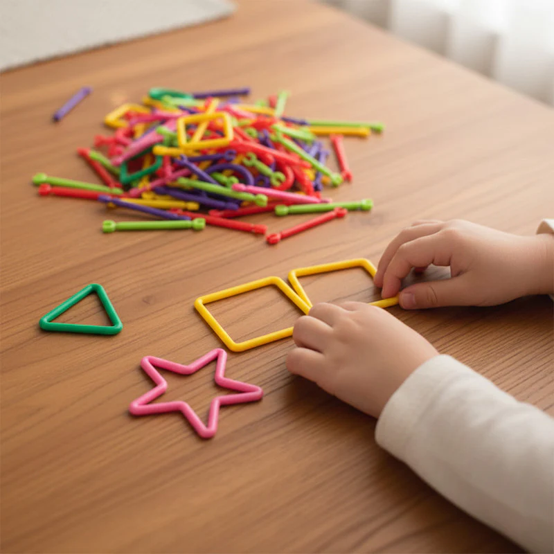 Aditi Creative Stick Building Set for Kids with Colorful Shapes & Connectors Kit - Image 3