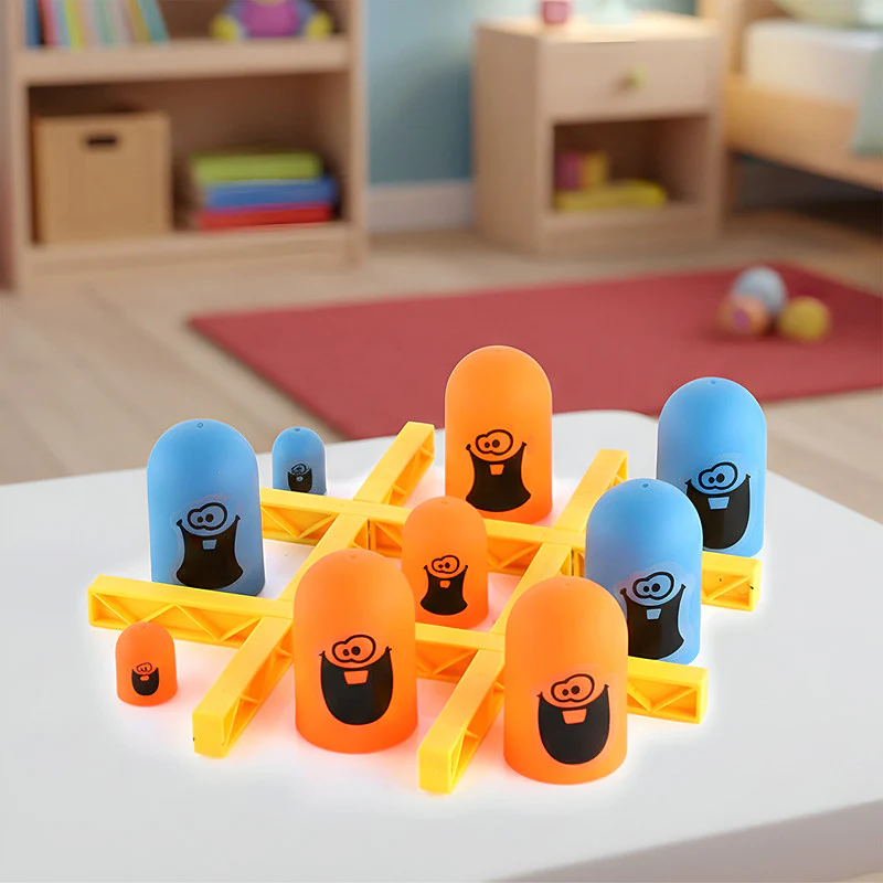 Aditi Gobble Tic-Tac-Toe Strategy Game | Stacking Puzzle Board Game for Kids - Image 3