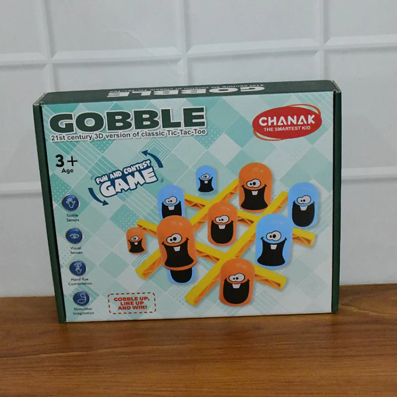 Aditi Gobble Tic-Tac-Toe Strategy Game | Stacking Puzzle Board Game for Kids - Image 6