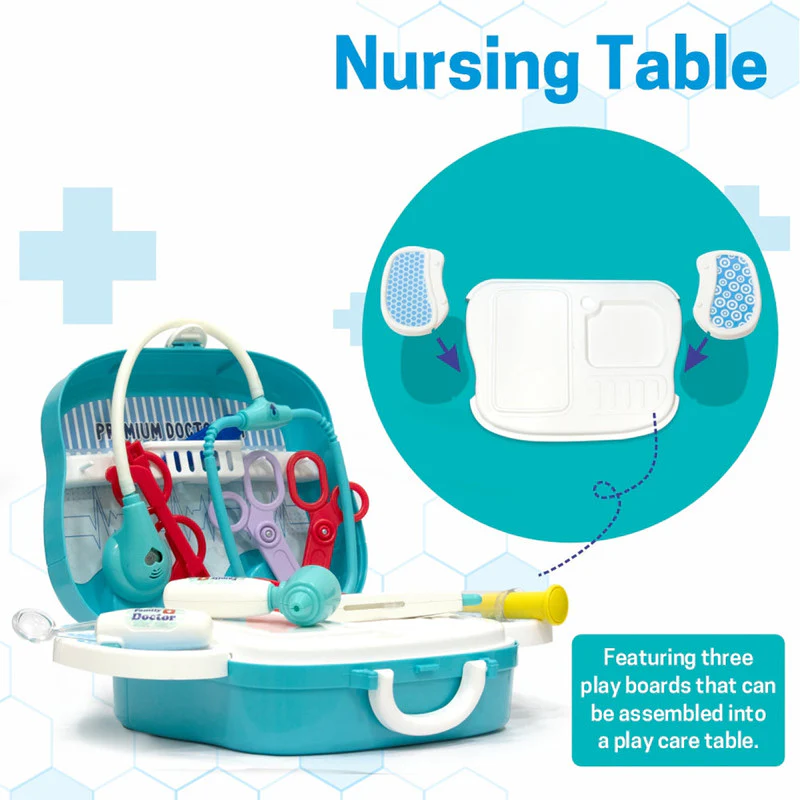 Aditi Kids Doctor Kit Suitcase with Wheels | Portable Medical Pretend Play Set - Image 2