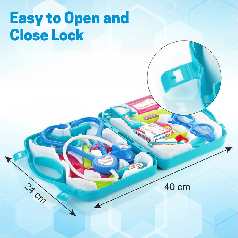 Aditi Kids Doctor Play Kit with Carry Case | 15+ Medical Tools for Pretend Play - Image 4