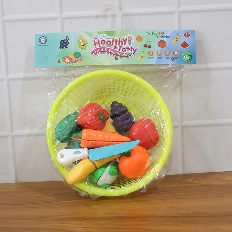 Aditi Kids Fruit & Vegetable Cutting Toy Basket Set | Velcro Cutting Play Food Set - Image 7