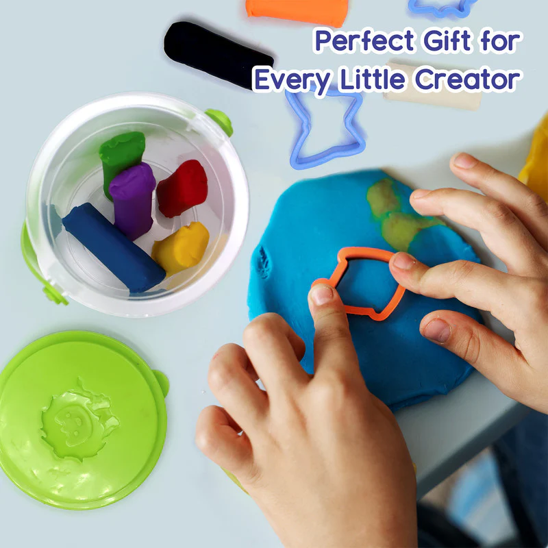 Aditi Kids Fun Dough Set with 20 Soft Dough Sticks and Shape Molds - Image 3