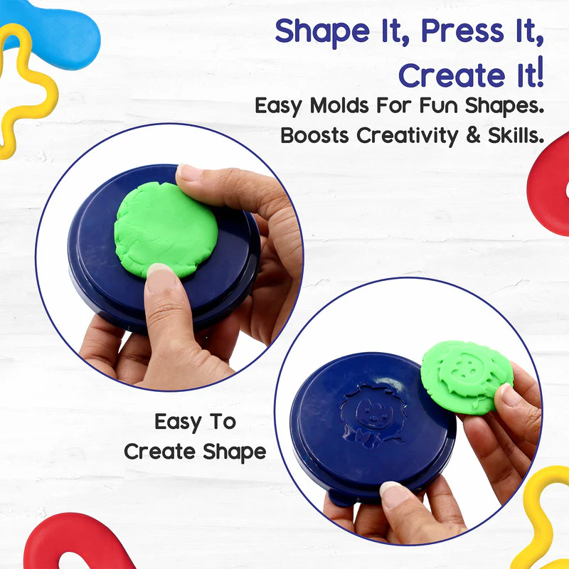 Aditi Kids Fun Dough Set with 20 Soft Dough Sticks and Shape Molds - Image 4
