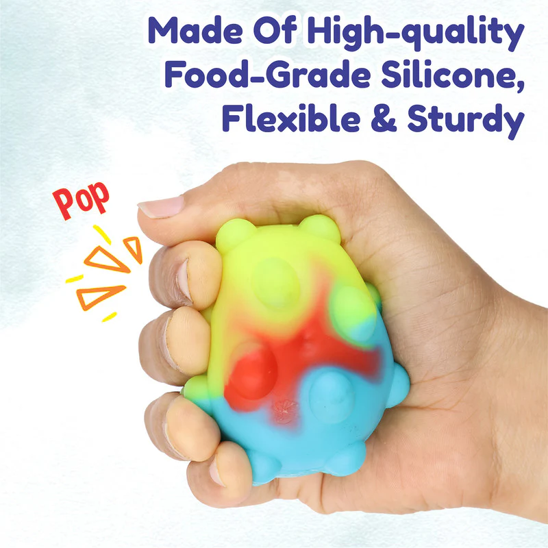 Aditi LED Pop-It Stress Ball – Light-Up Squeeze Toy - Image 3