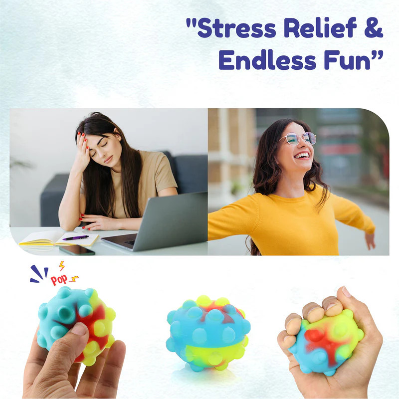 Aditi LED Pop-It Stress Ball – Light-Up Squeeze Toy - Image 5
