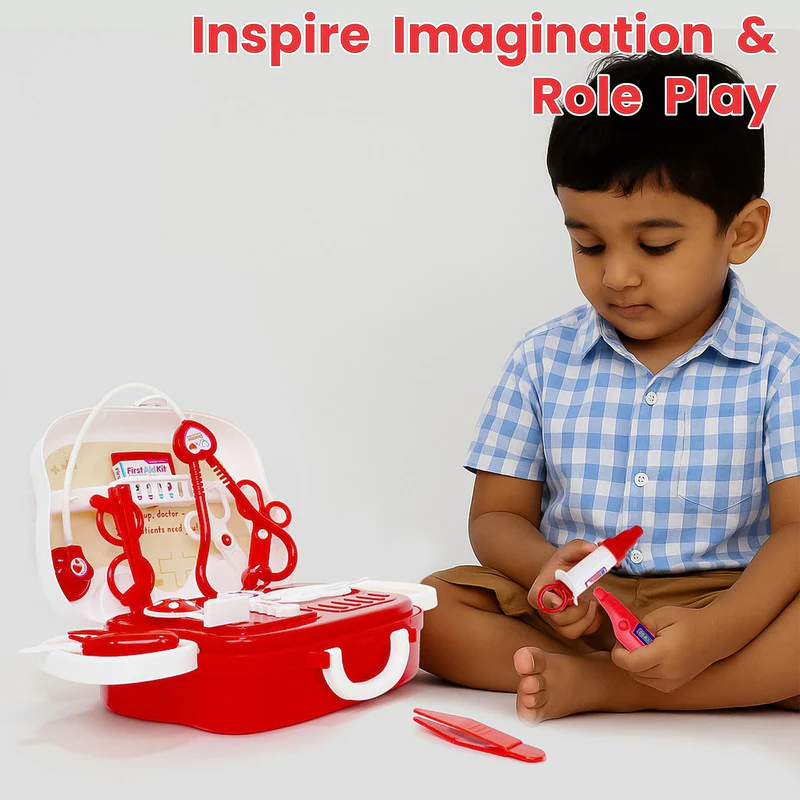 Aditi Little Doctor Play Set with 15 Medical Tools & Carry Case for Kids - Image 6