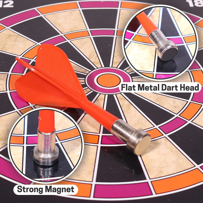 Aditi Magnetic Dart Board Game | Safe Indoor Dart Set with 6 Magnetic Darts - Image 2