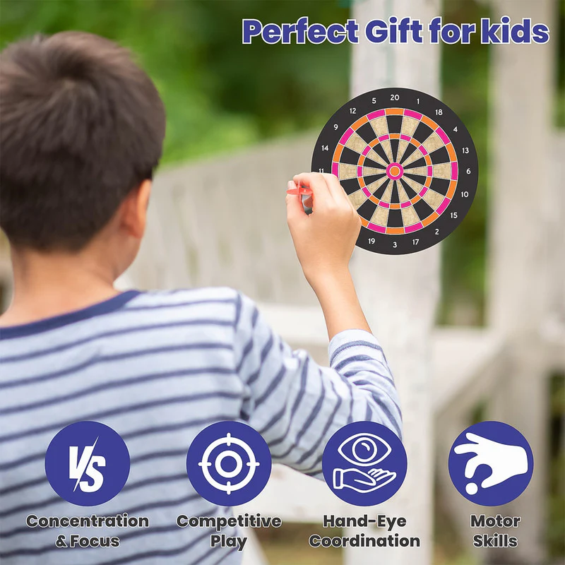 Aditi Magnetic Dart Board Game | Safe Indoor Dart Set with 6 Magnetic Darts - Image 3
