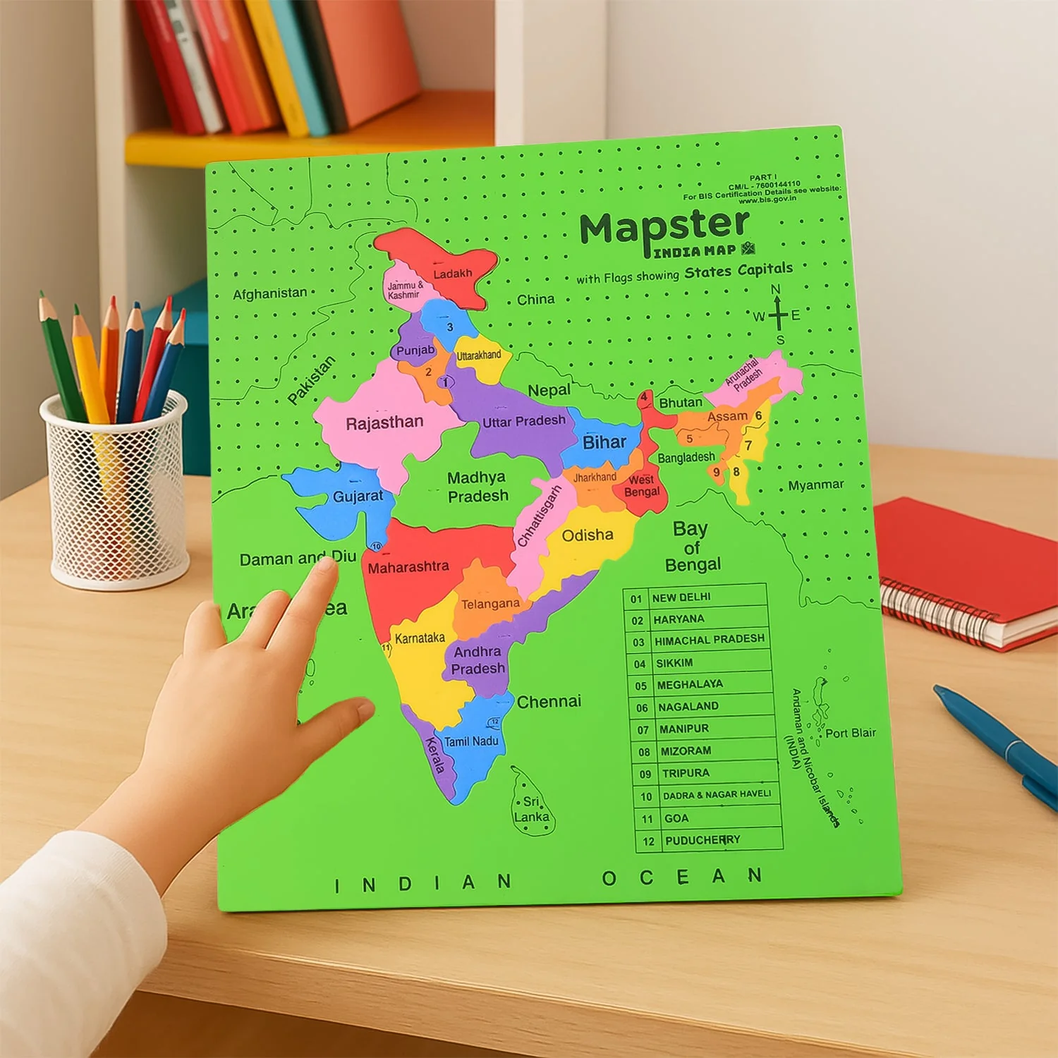 Aditi Mapster India Map EVA Foam Puzzle Set - Image 6