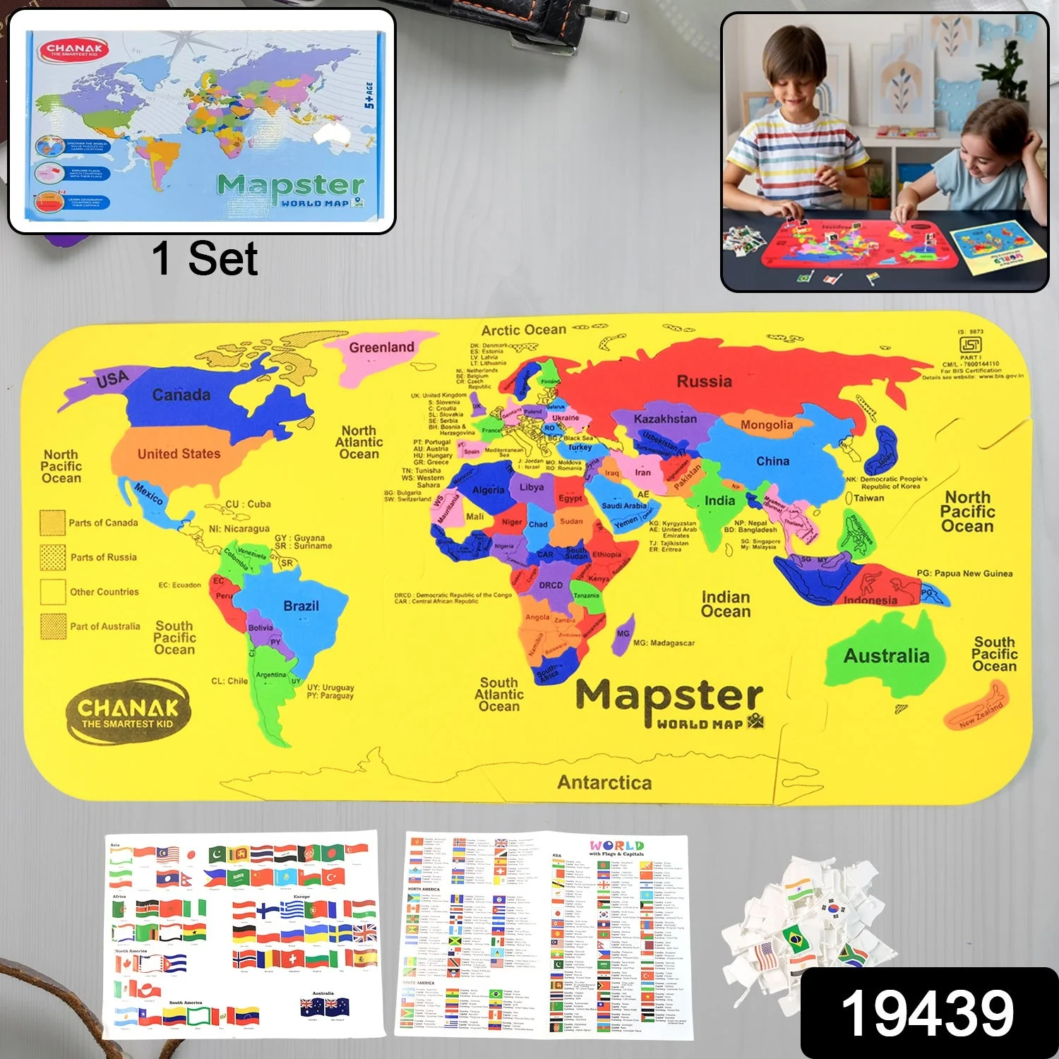 Aditi Mapster World Map EVA Foam Puzzle Set - Image 2