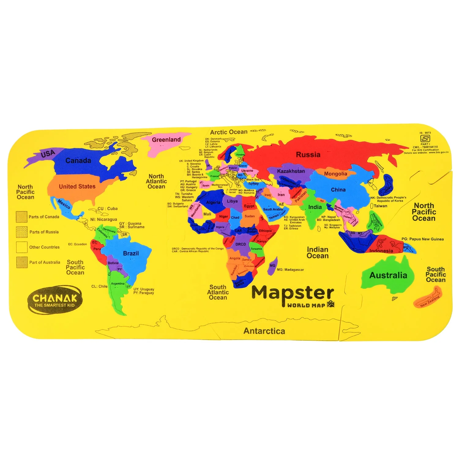 Aditi Mapster World Map EVA Foam Puzzle Set - Image 5