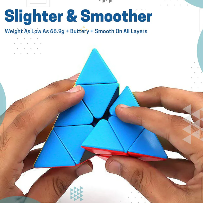 Aditi Pyraminx Speed Cube | Stickerless Triangle Puzzle for Kids & Beginners - Image 3