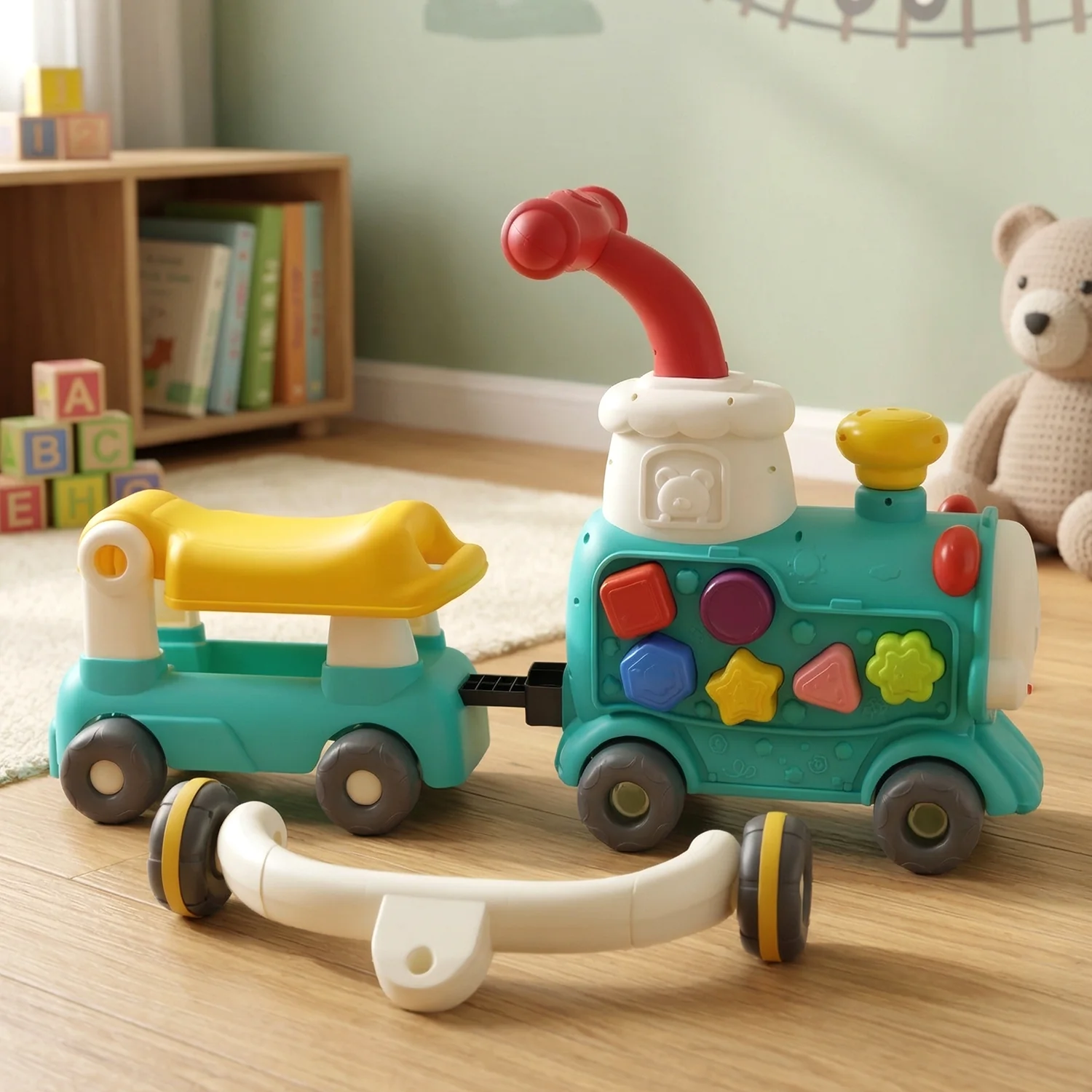 Aditi Tiny Train Baby Walker Ride-On Toy with Push Handle (1 Set) - Image 3