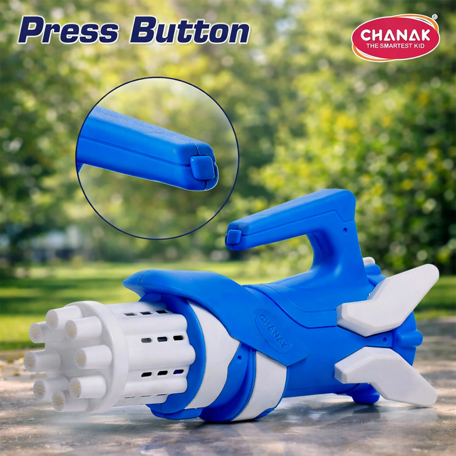 Aditi Toys Gatling Bubble Gun for Kids, 8- Hole Bubble Gun Toy for Kids 3+ - Image 3