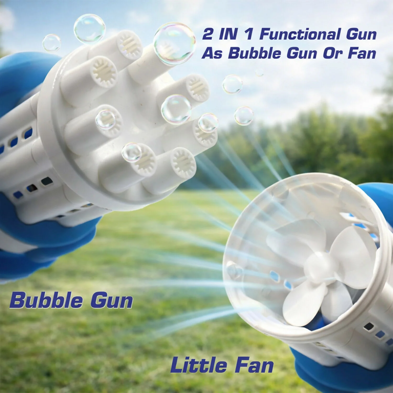 Aditi Toys Gatling Bubble Gun for Kids, 8- Hole Bubble Gun Toy for Kids 3+ - Image 6
