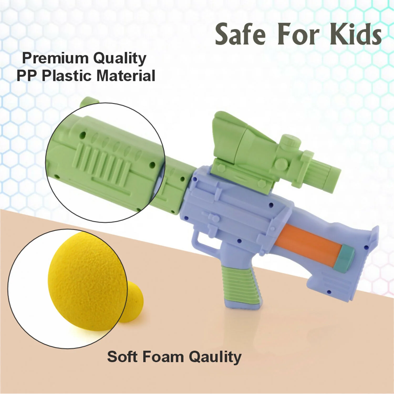 Aditi Toys Space Explorer Pneumatic Gun Include 12 Orange & 12 Yellow Soft Foam Ball - Image 5