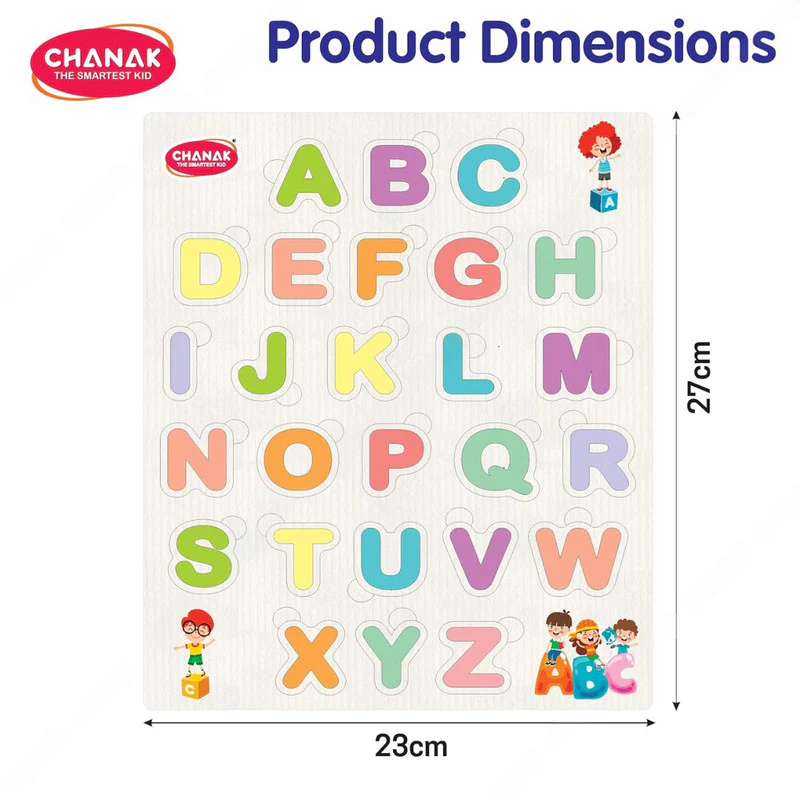Aditi Wooden Alphabet Puzzle Board – Colorful A–Z Learning Toy for Kids - Image 5