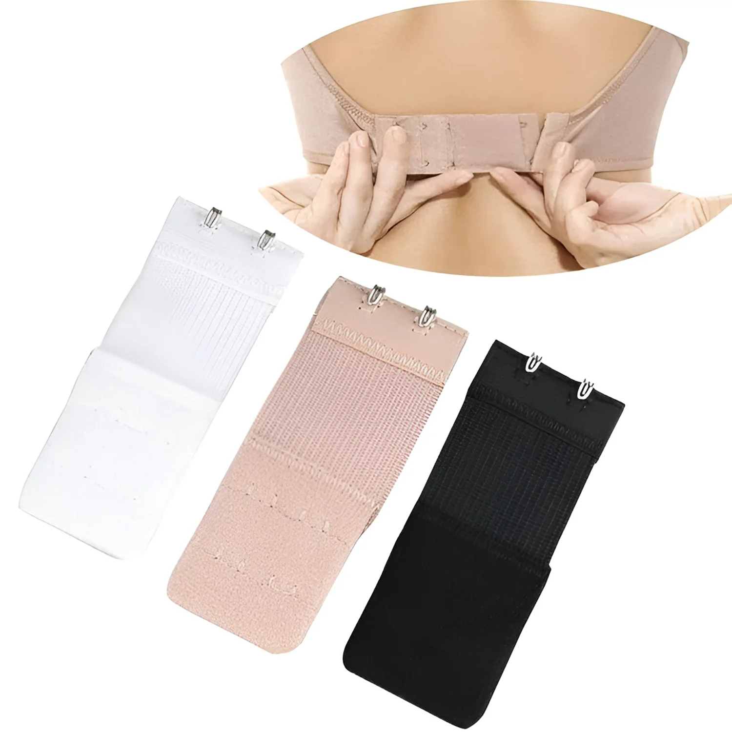 Adjustable 3-Piece Bra Extender Set with 2-Hook - Image 5