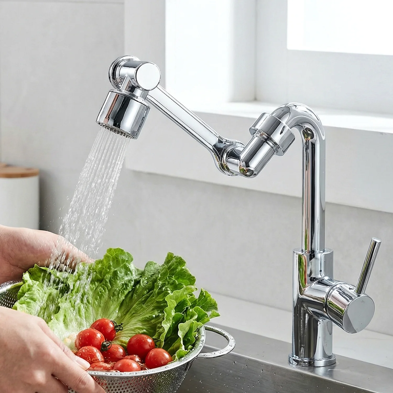 Adjustable 360° Rotating Faucet Splash Head Tap Extender (1 Set) - Image 3