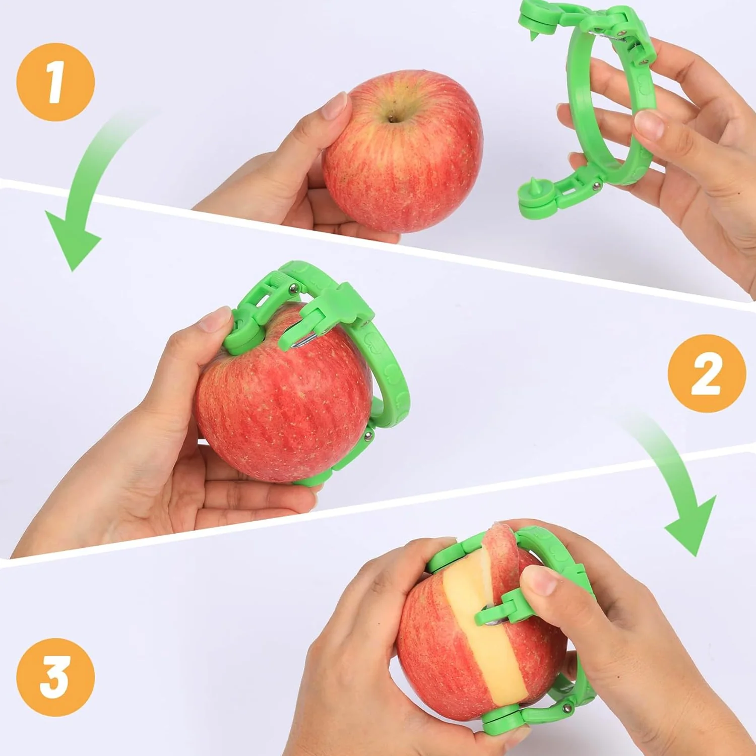Adjustable Apple Peeler Cutter with Holder Ring - Image 7