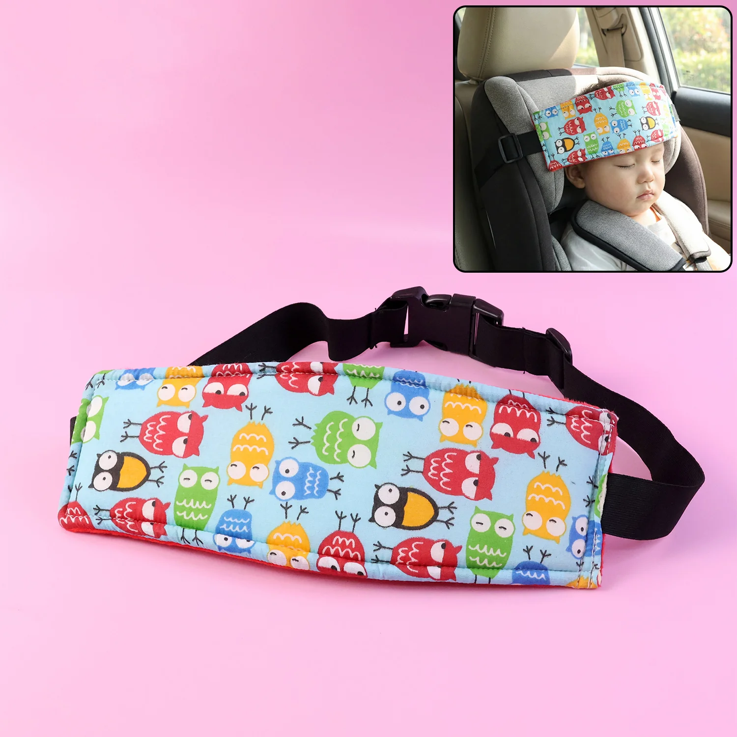 Adjustable Baby Car Seat Head Support Strap (1 Pc) - Image 3
