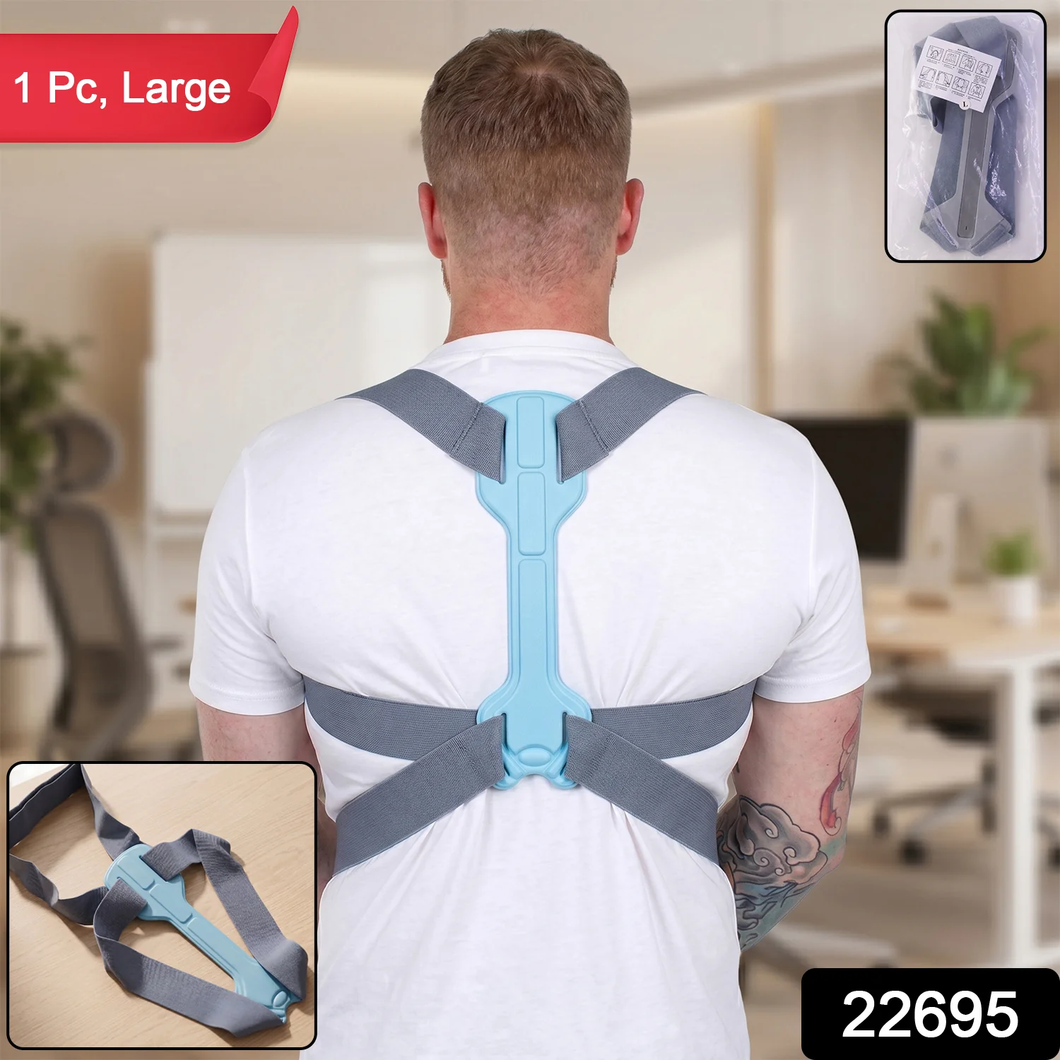 Upper Back Shoulder Spine Alignment Brace Belt for Daily Use - Image 2