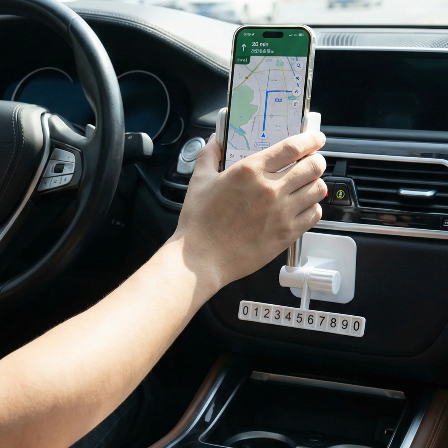 Adjustable Car Dashboard Mobile Phone Holder (1 Set) - Image 3