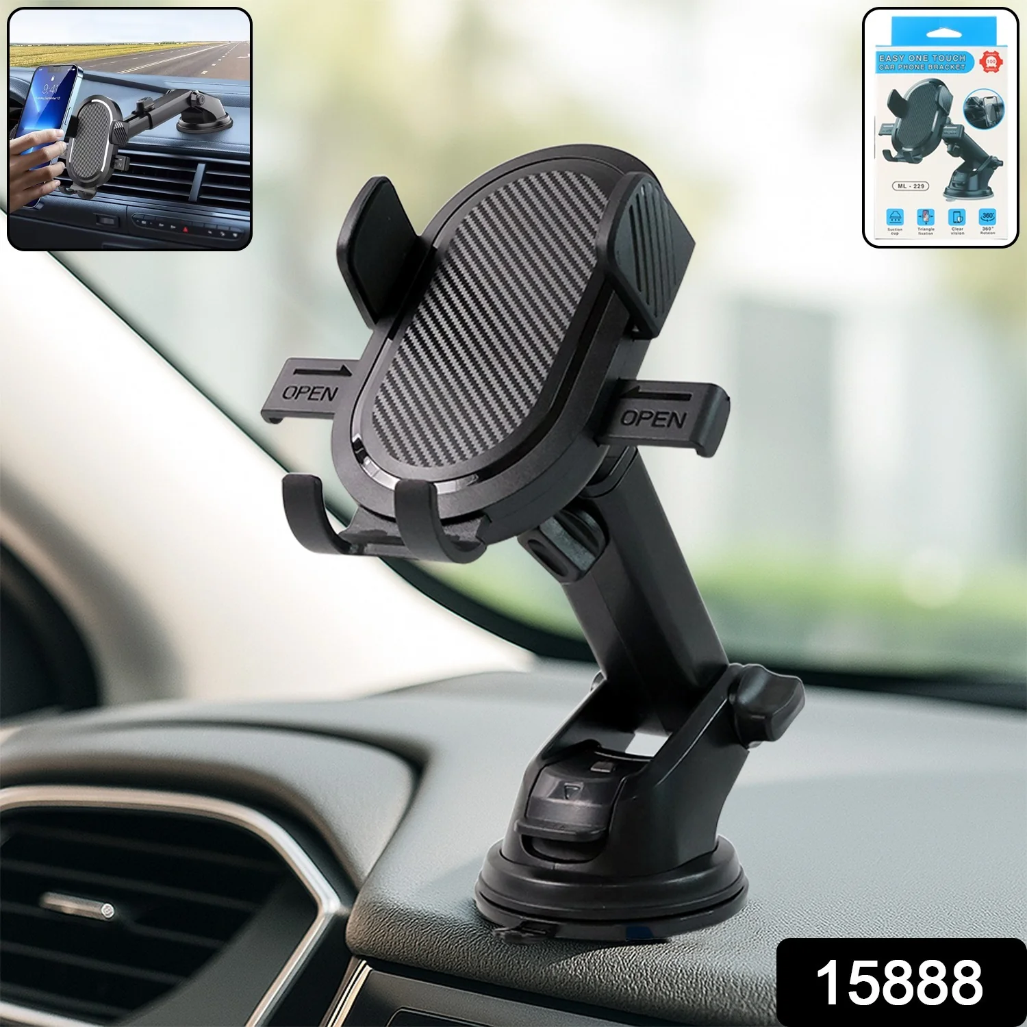 Adjustable Car Mobile Holder - (1 Pc) - Image 2