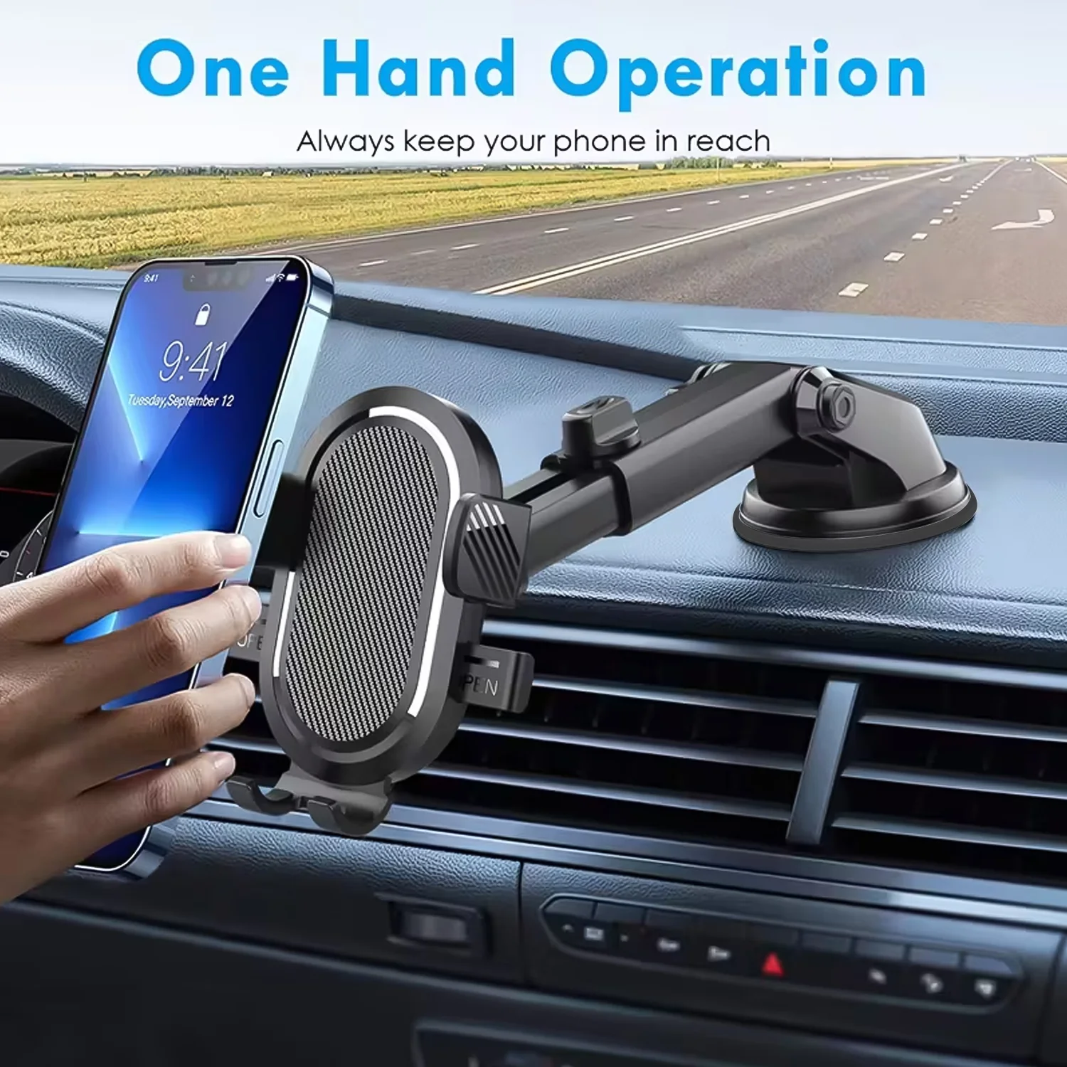 Adjustable Car Mobile Holder - (1 Pc) - Image 6