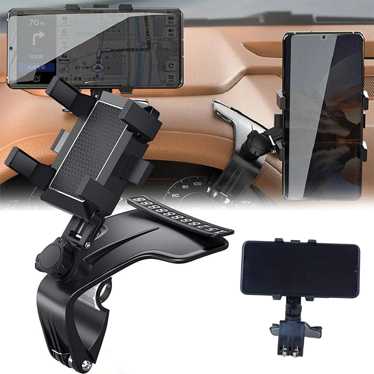 Adjustable Car Mobile Phone Holder Stand Set - Image 7