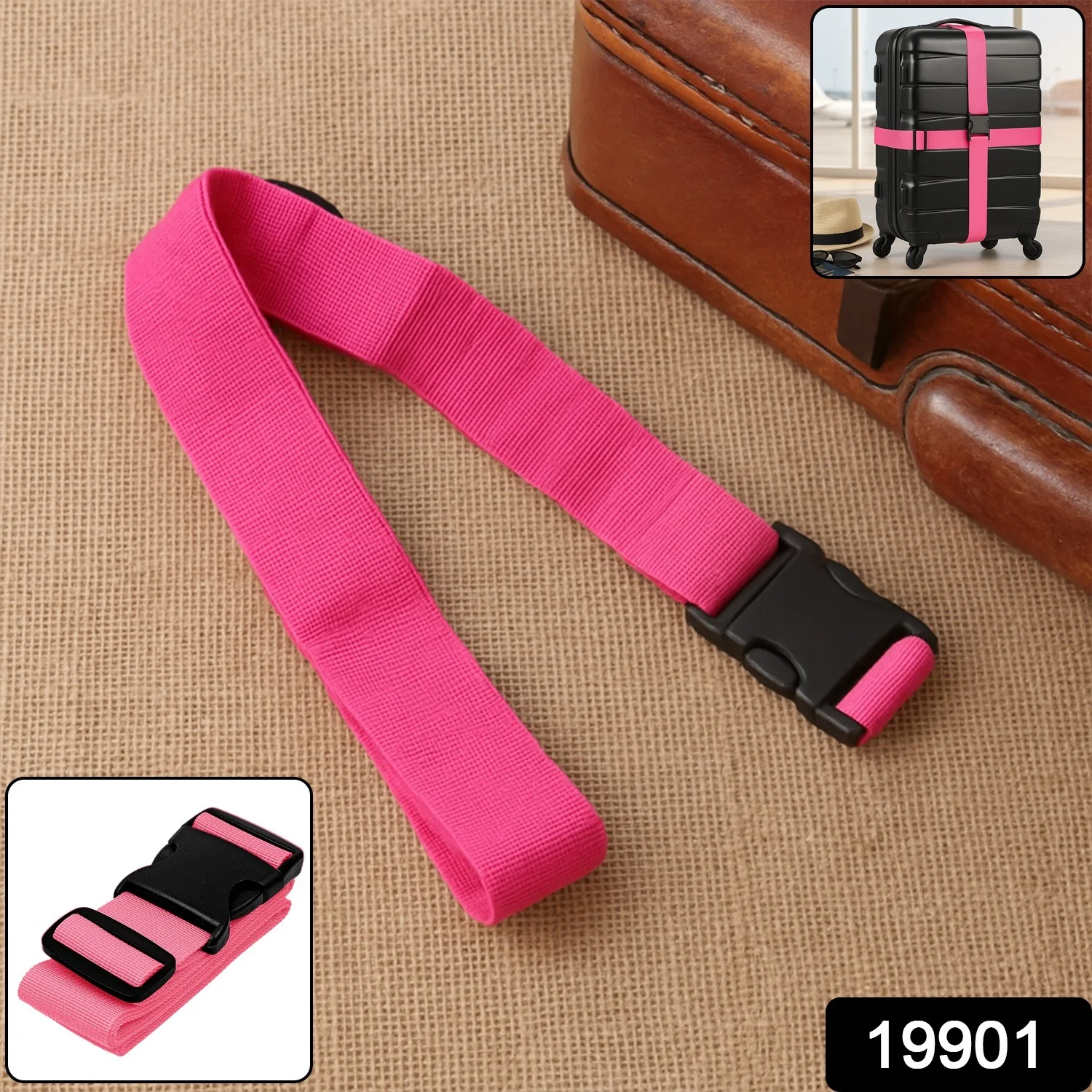 Adjustable Cross Luggage Security Strap - (1 Pc) - Image 2
