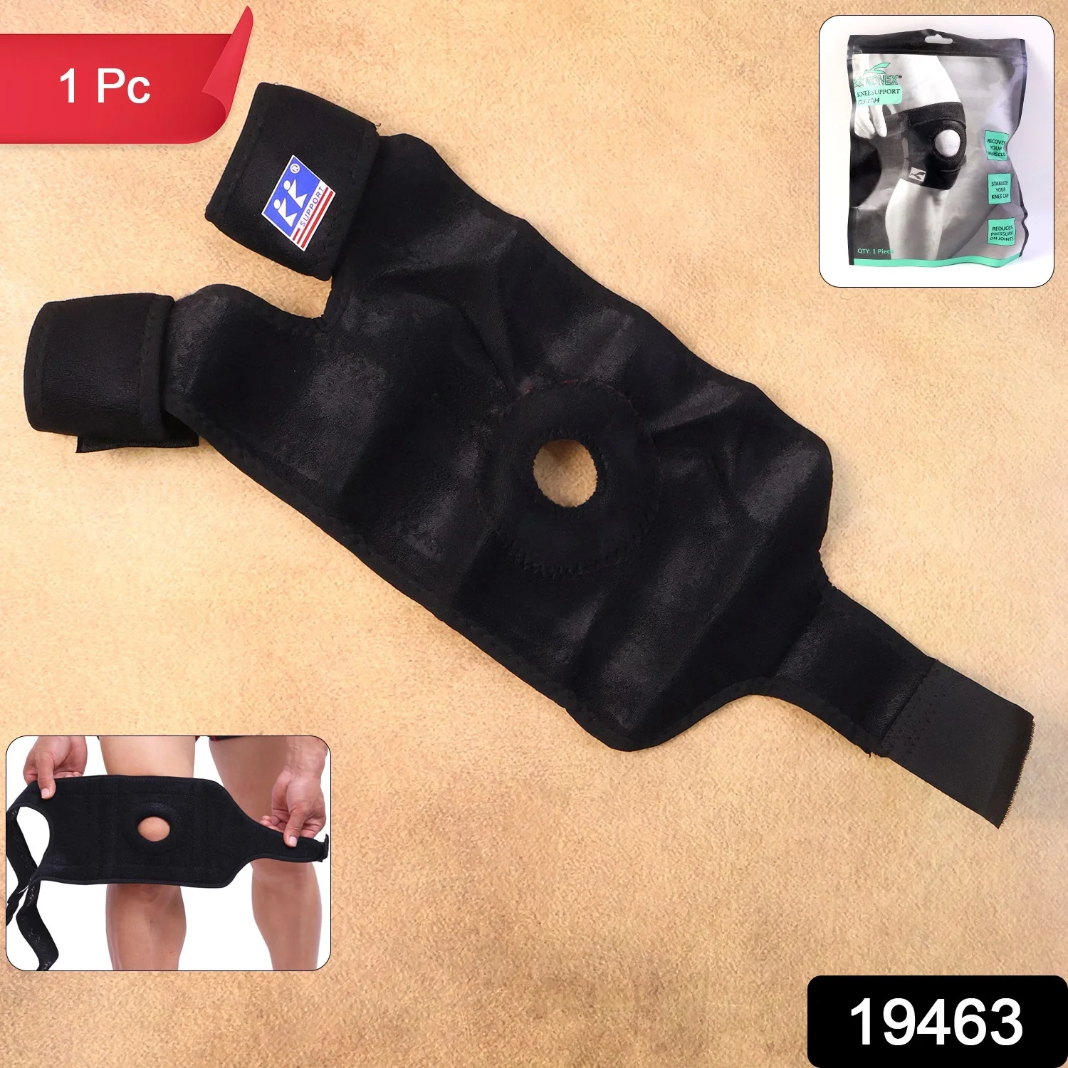 Adjustable Elastic Knee Support Brace (1 Pc) - Image 2